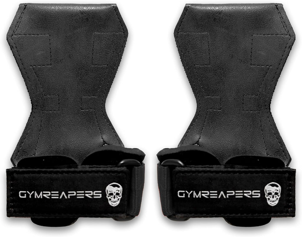 Weight Lifting Grips (Pair) for Heavy Powerlifting, Deadlifts, Rows, Pull Ups, with Neoprene Padded Wrist Wraps