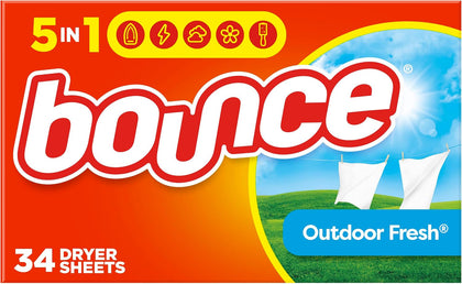 Fabric Softener Dryer Sheets, Outdoor Fresh Scent, 34 Count