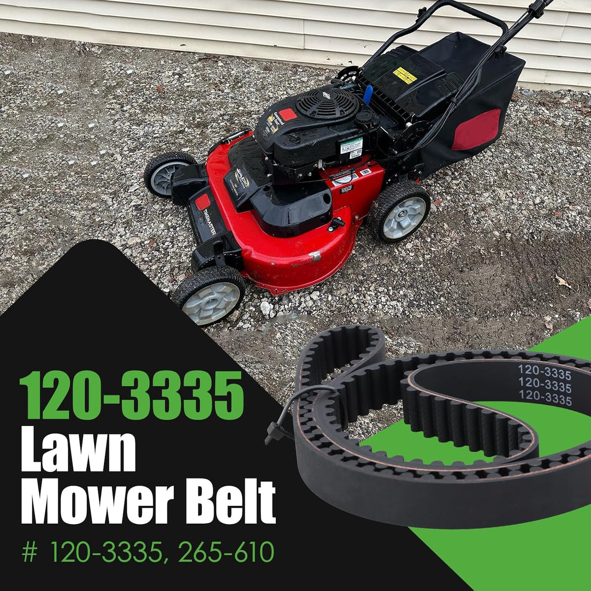 120-3335 Lawn Mower Belt Fit for Toro Timemaster & Exmark 30" Deck Mowers Replace# 265-610 (3/4" X 44")
