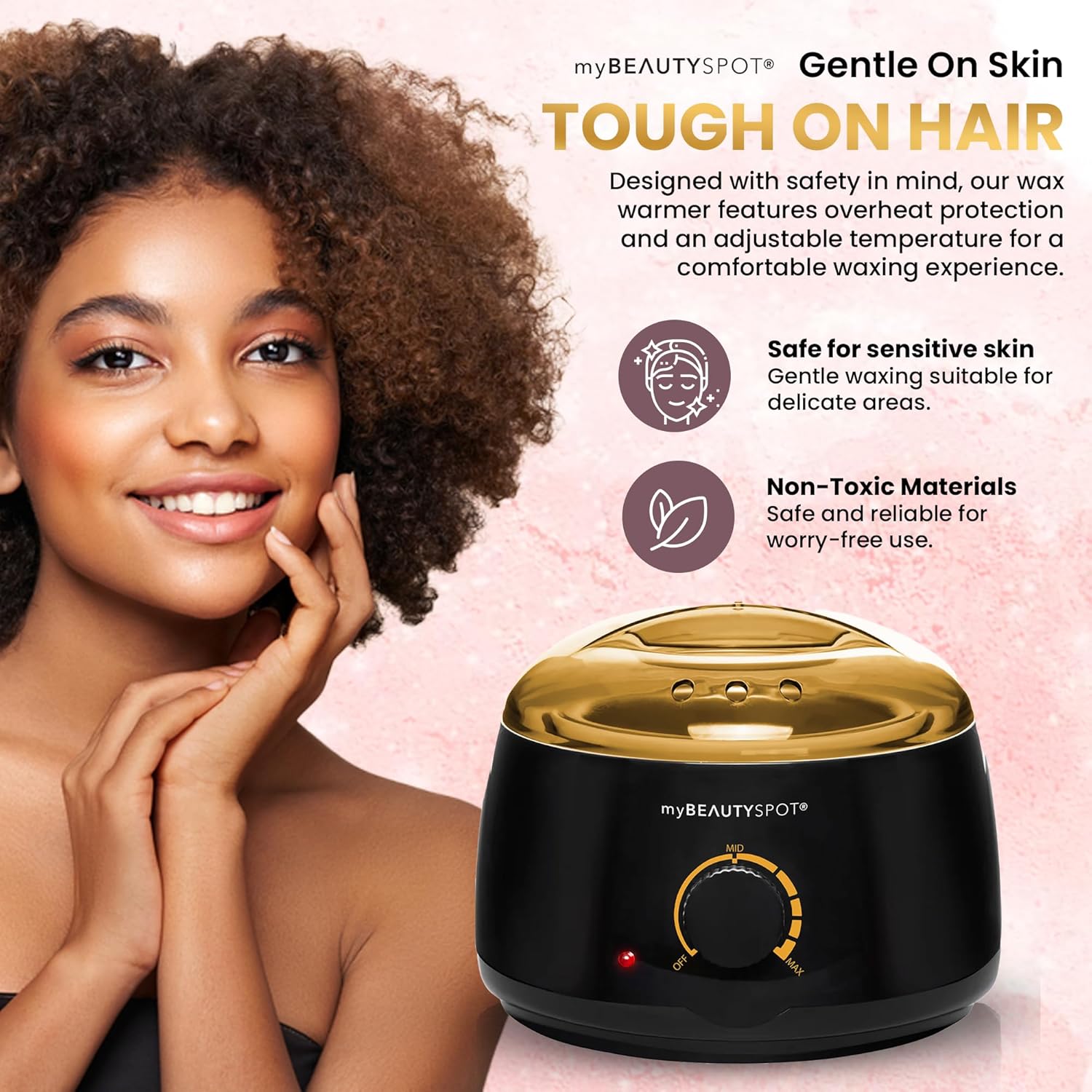 Wax Warmer for Hair Removal Kit – Wax Machine Kit for Women – At Home Hair Removal Wax Kit – Full Body Bikini