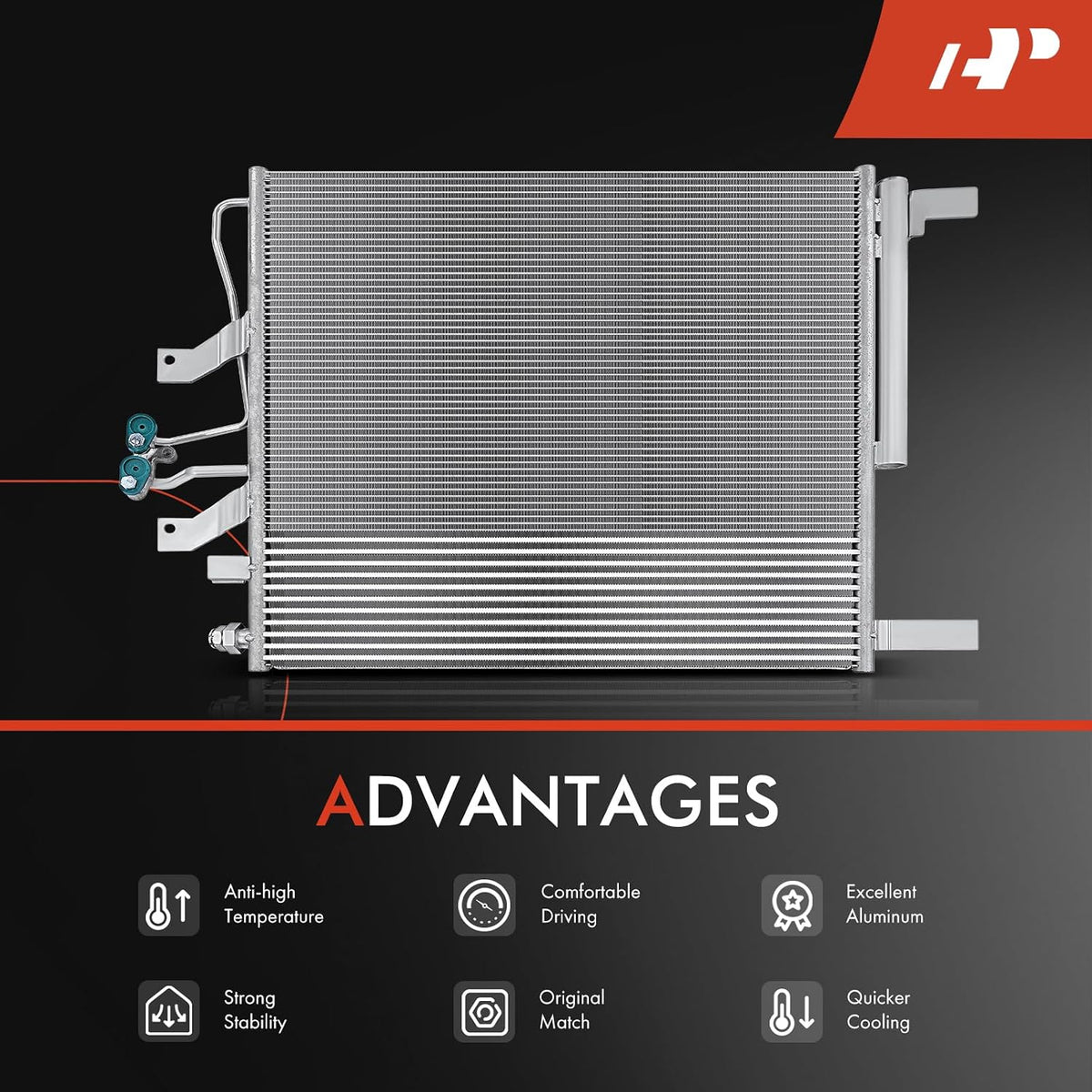 A-Premium Air Conditioning Condenser Compatible with Ram