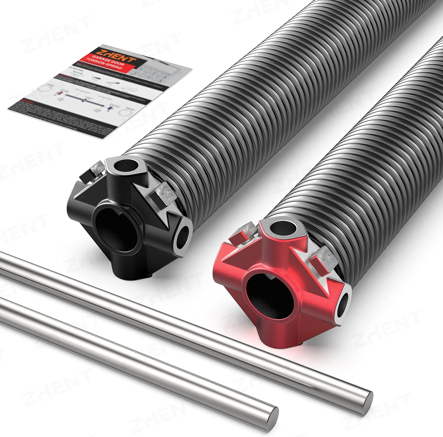 Garage Door Torsion Springs 2" Pair, 0.207X2"X22",Replacement Kit