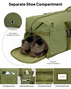 Foldable Large Duffle Bag for Travel with Shoes Compartment