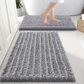 Bathroom Rugs Sets 2 Piece (30x20+24x16), Extra Soft Bath Mats | Grey Soft Absorbent, Rubber Backing Machine Washable
