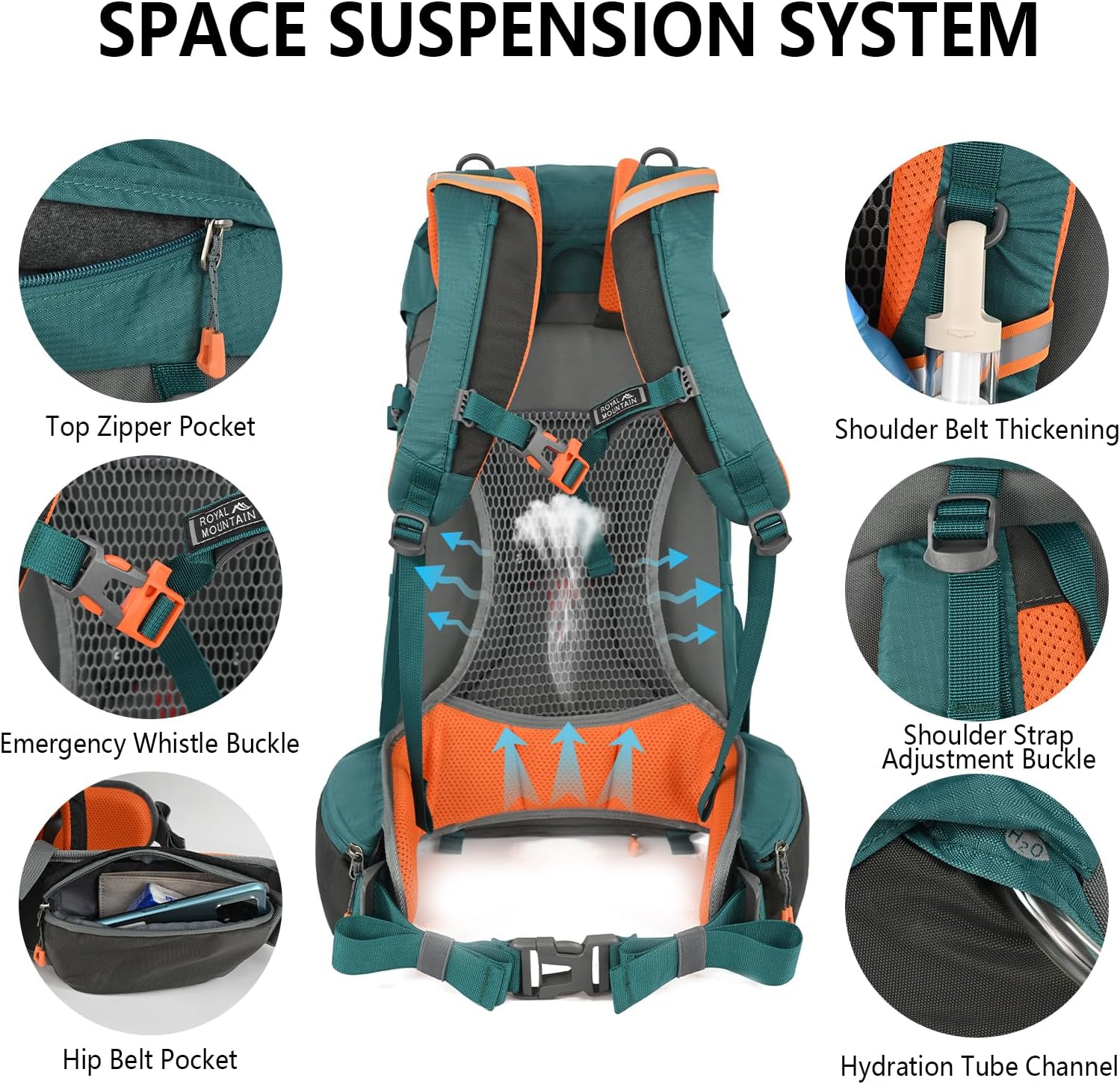 35L Hiking Backpack for Women men,Waterproof Camping Backpacking Backpack ﻿ | Outdoor Backpack Hiking for