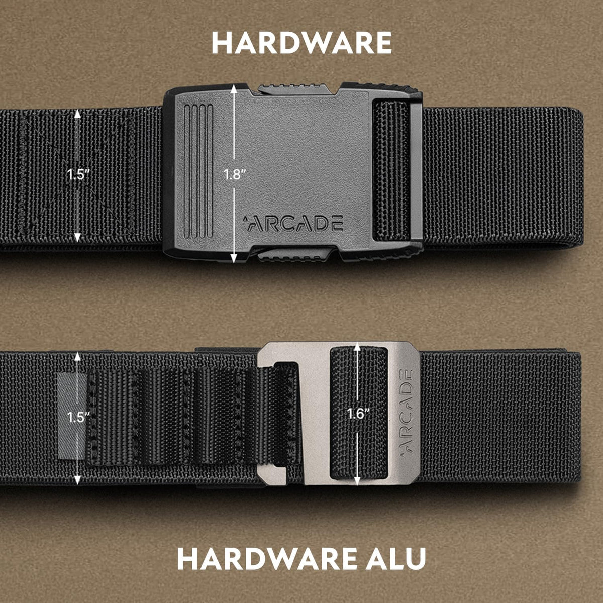 Arcade Hardware Utility Belt, Stretch Webbing, Stretch Webbing