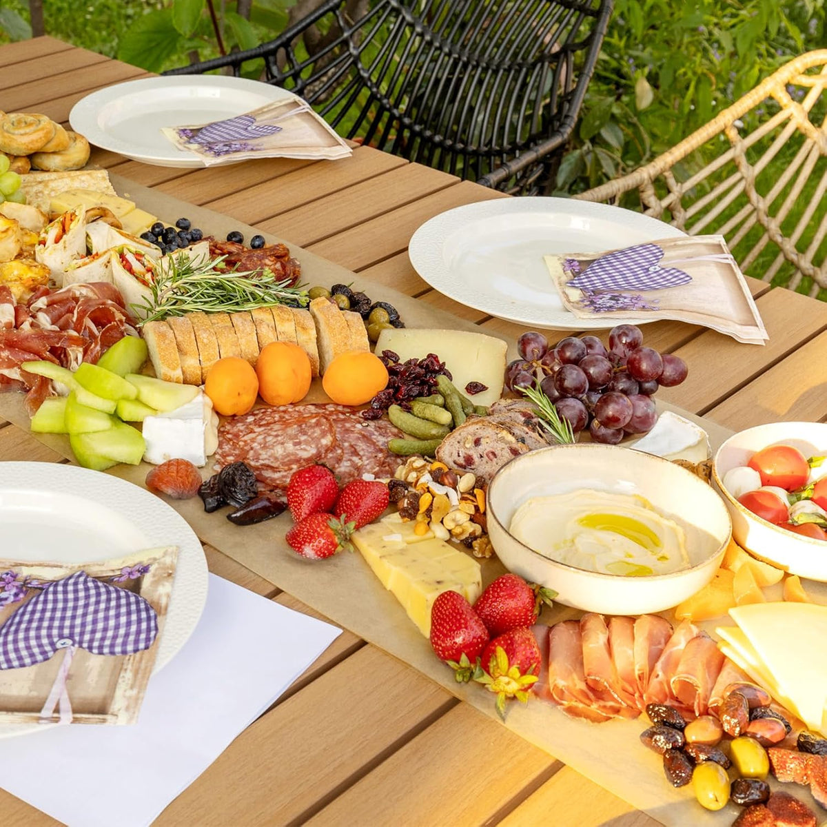 4 Pcs Thanksgiving Butcher Paper Table Runner Charcuterie 15"x48"