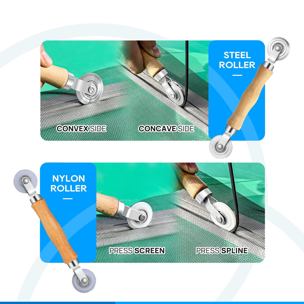 Window Screen Replacement, 6in1 Window Screen Door Repair Kit