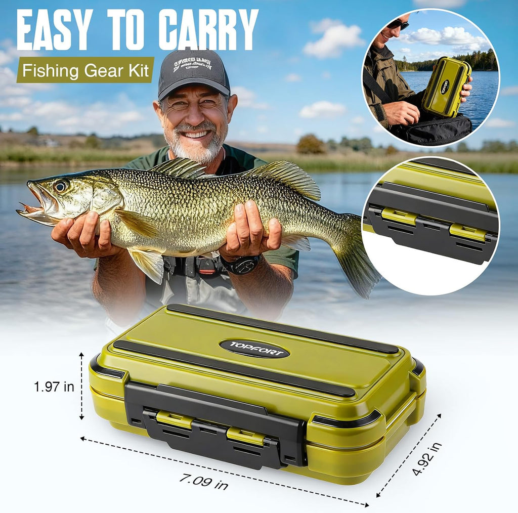 187/343pcs Fishing Accessories Kit, Organized Fishing Tackle Box with Tackle Included, Fishing Hooks, Fishing Weights