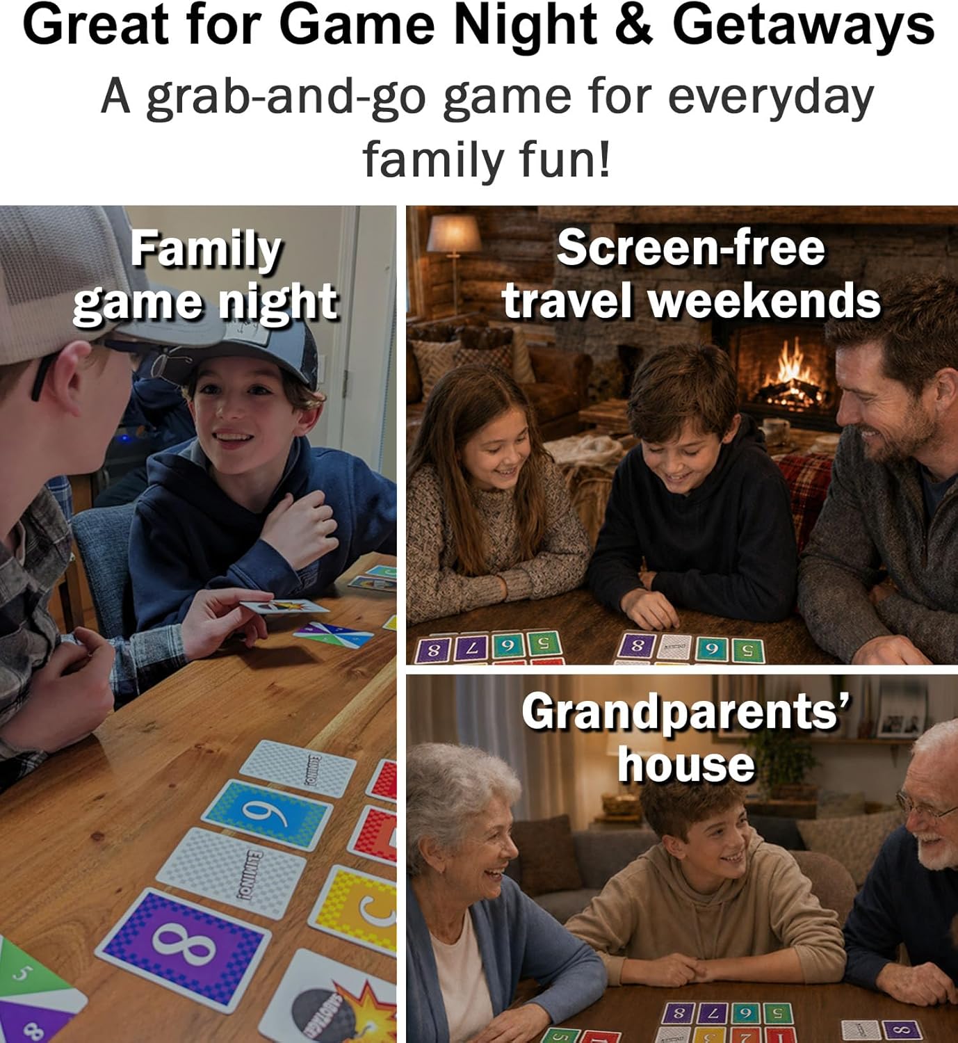 Family Card Game – Fast, Easy to Learn Card Game for Kids, Adults & Grandparents | Ages 7+, 2–5 Players | Family Game