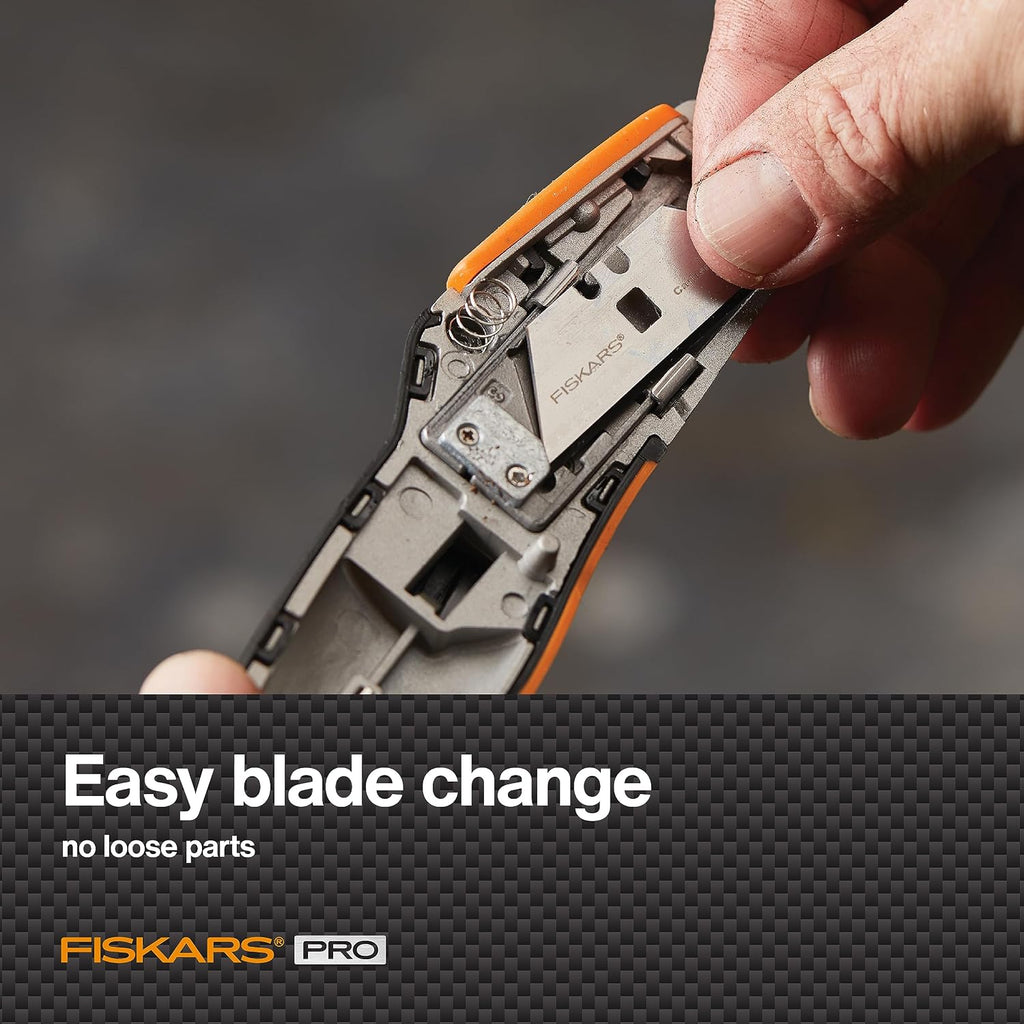 Pro Retractable Utility Knife, Heavy Duty Box Cutter, Orange/Black