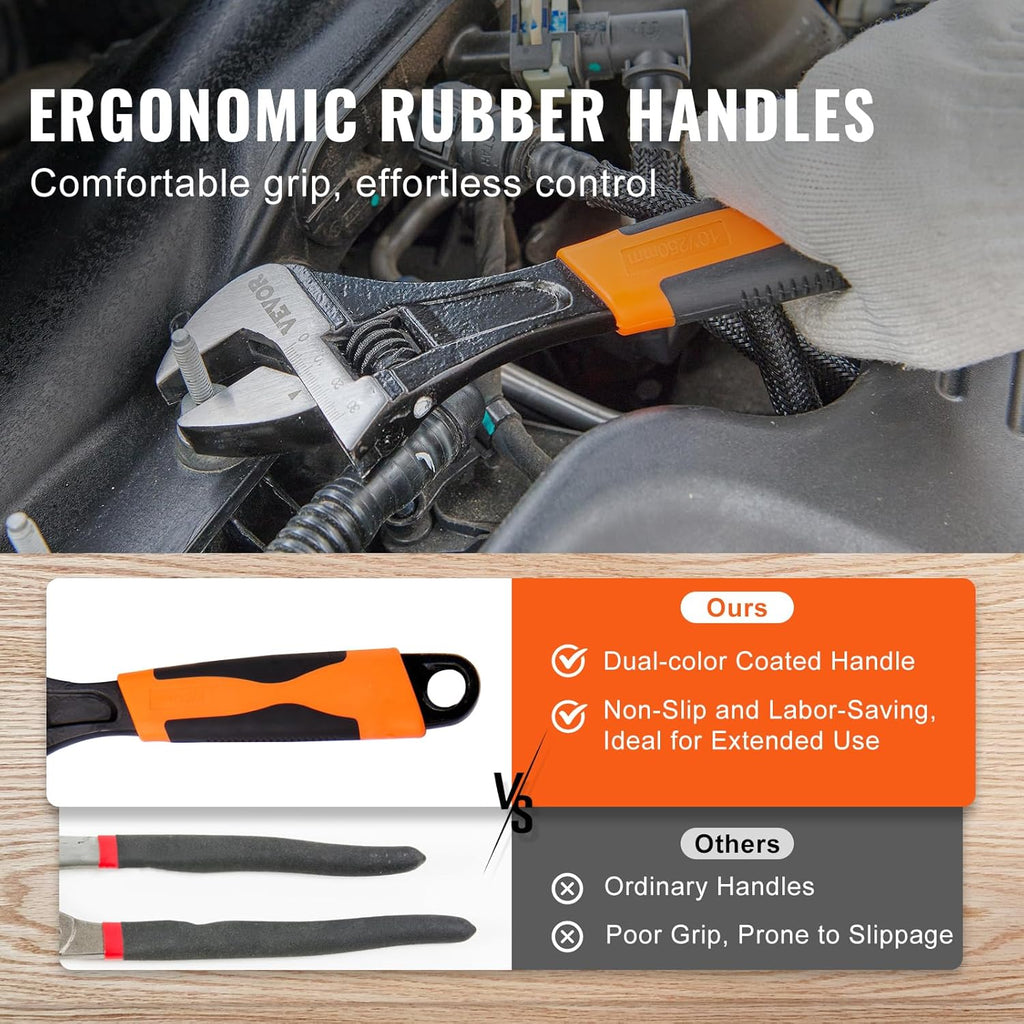 8-Piece Pliers Set, High Carbon Steel - 12", "10", "8" Groove & Linesman's Pliers & Adjustable Wrench & Tool Bag