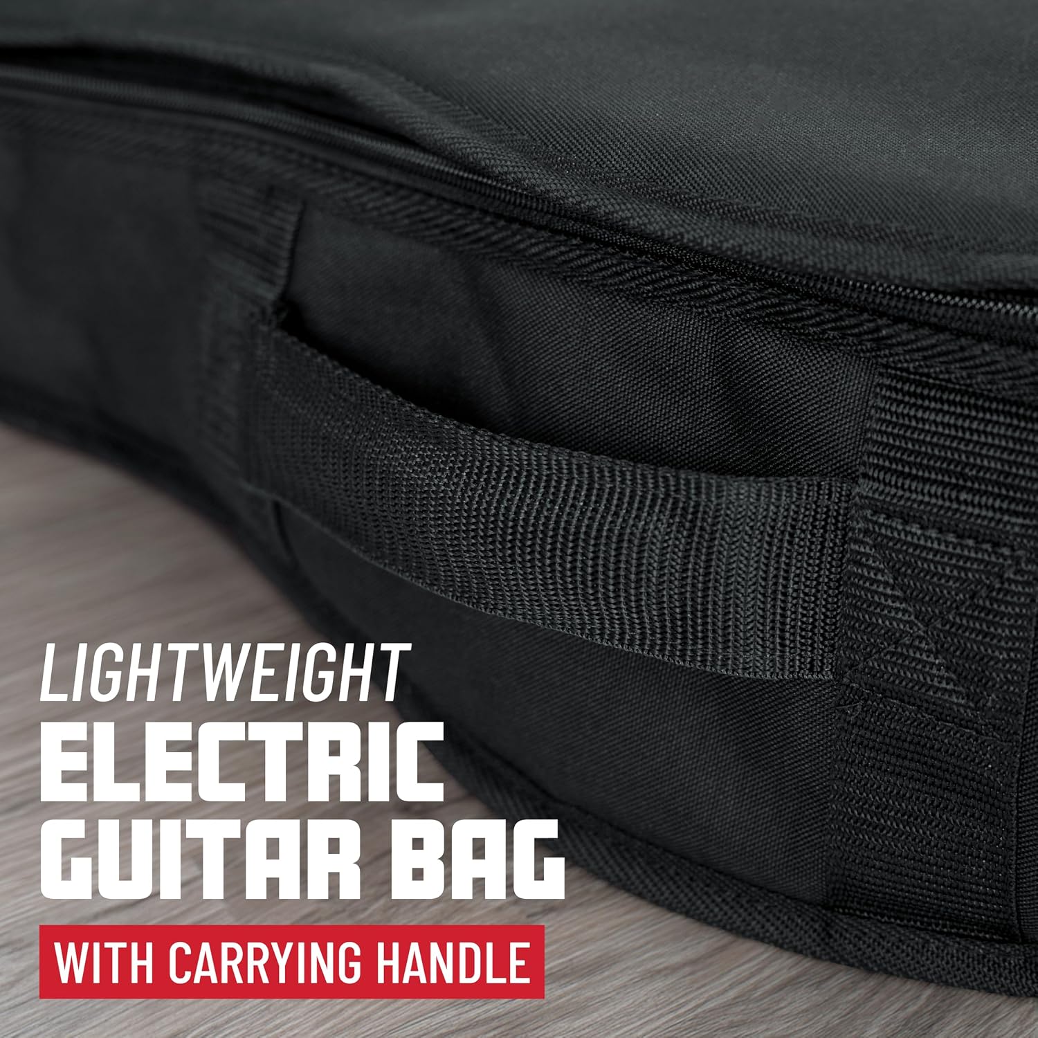 Cases Padded Standard Electric Guitar Gig Bag (GBE-ELECT) | Fits up to 40.3" Length Water-Resistant Nylon 10mm