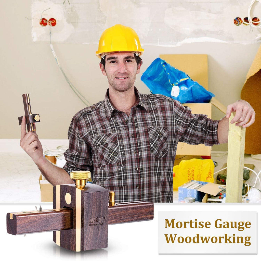 Mortise Gauge Woodworking Marking Gauge Ebony Mortise Square Gauge 6.4 Inches Sliding Mark Scraper Marker Measuring