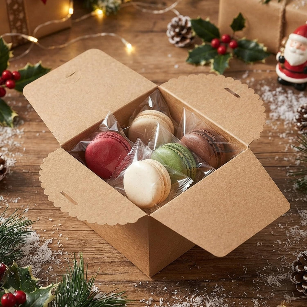 Small Kraft Gift Boxes with Ribbon, 10 Pack Gift Boxes for Presents