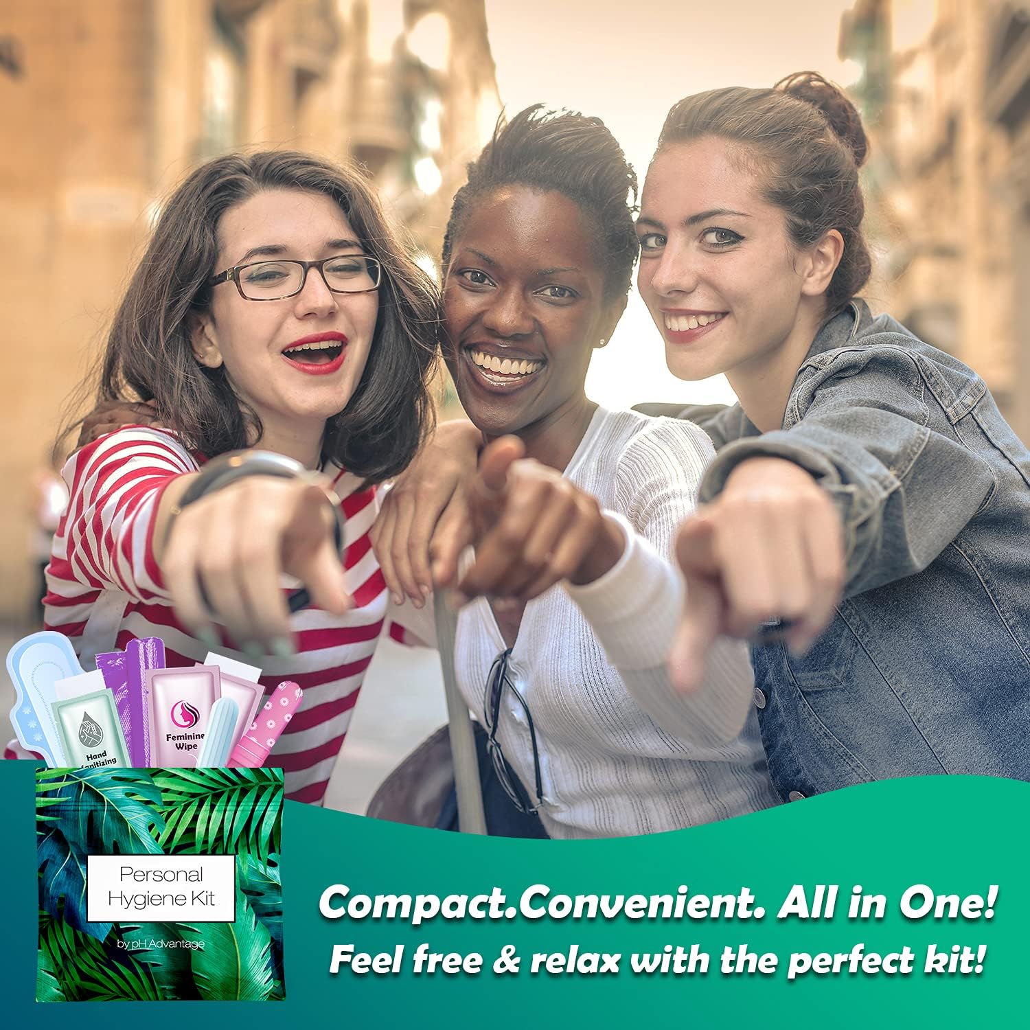 3 x Menstrual All-in-One Kits - Assorted Colors | Convenience on The Go | Single Period Kit Packs | Individually