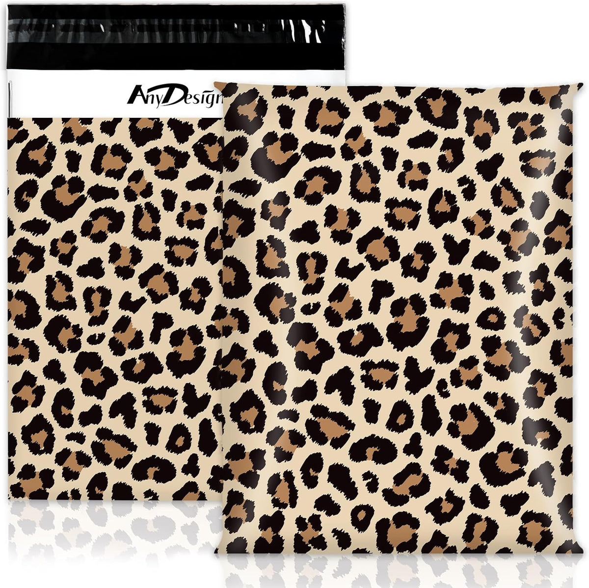 25 Pcs Cheetah Poly Mailer Mailing Bag 10 x 13 Inch Leopard Self-Sealing Plastic Packaging Envelope Bag for Small