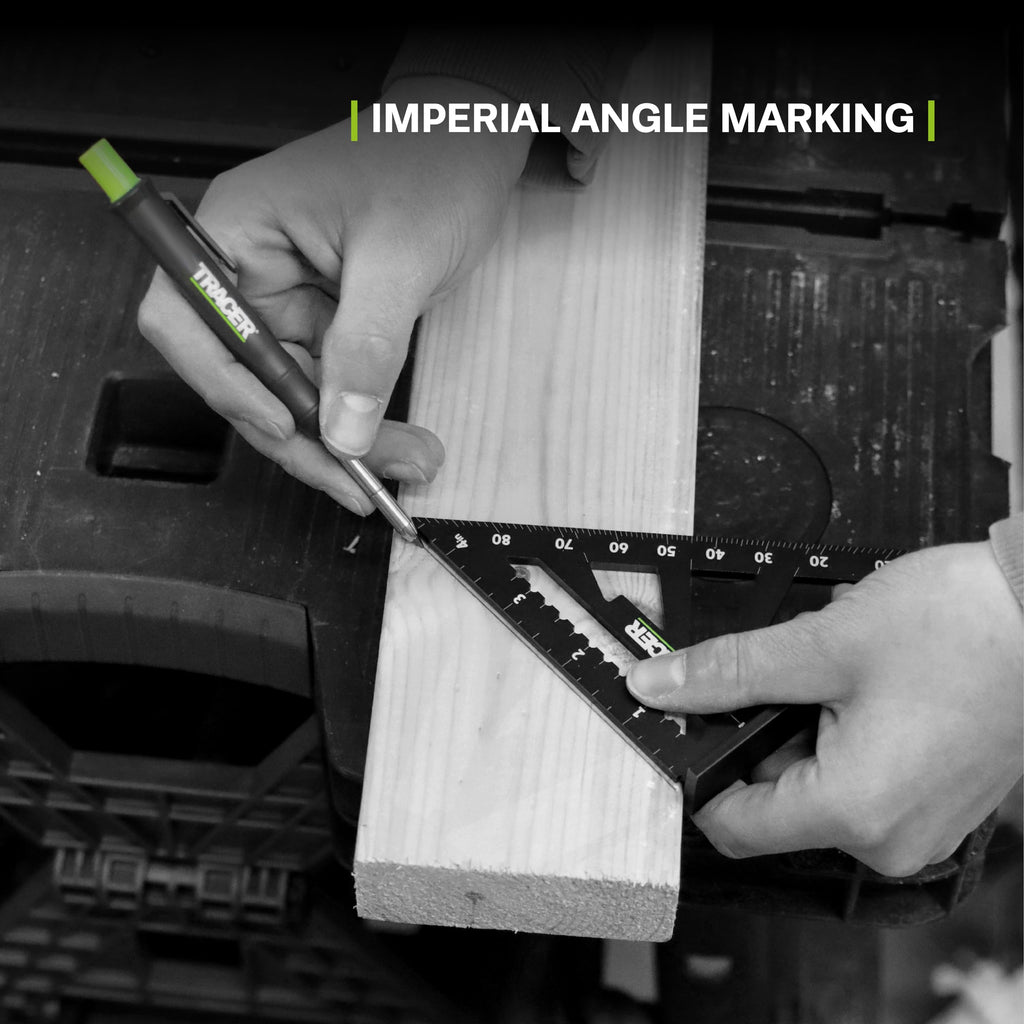 TRACER 4.5 in Aluminum Rafter Square - Carpenter Framing Triangle