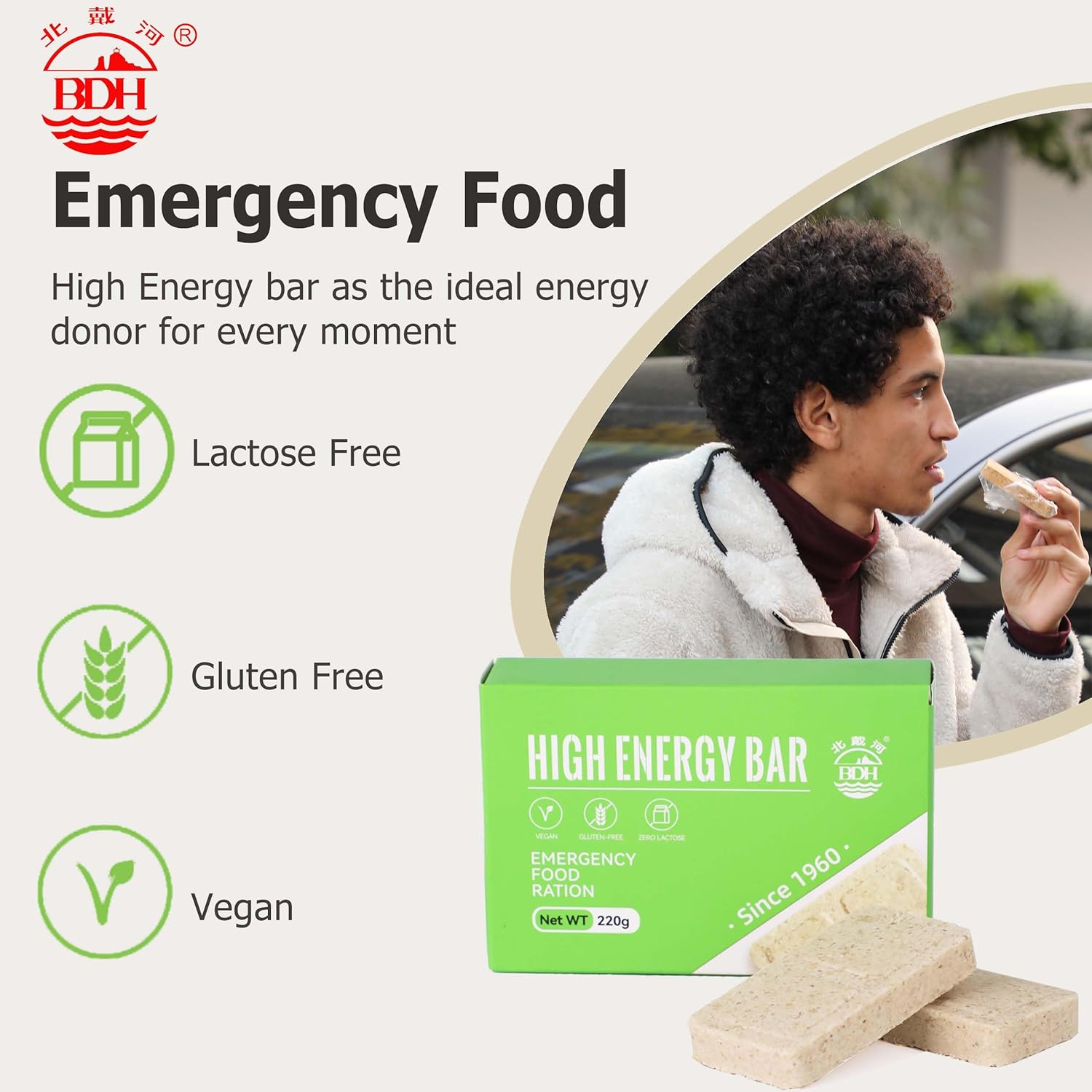 Emergency Food Ration Bars, 1016 Calorie Survival food, 20 Hours Package | Gluten Free Emergency Food Supply, Mre