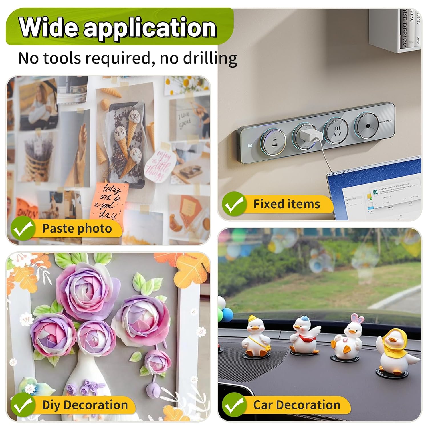 Upgraded 360Pcs Double Sided Tape Sticky Dots with Pull Tab
