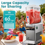 Commercial Slushie Machine, 15L Single Tank Frozen Drink Maker