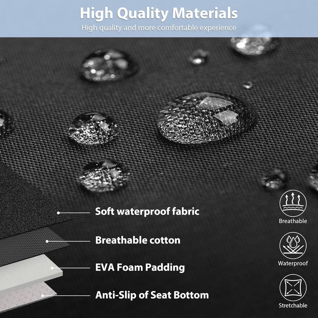 Waterproof Car Seat Covers Front Seats Only with 5mm Composite EVA, Neoprene Car Seat Cover with Separate Headrest