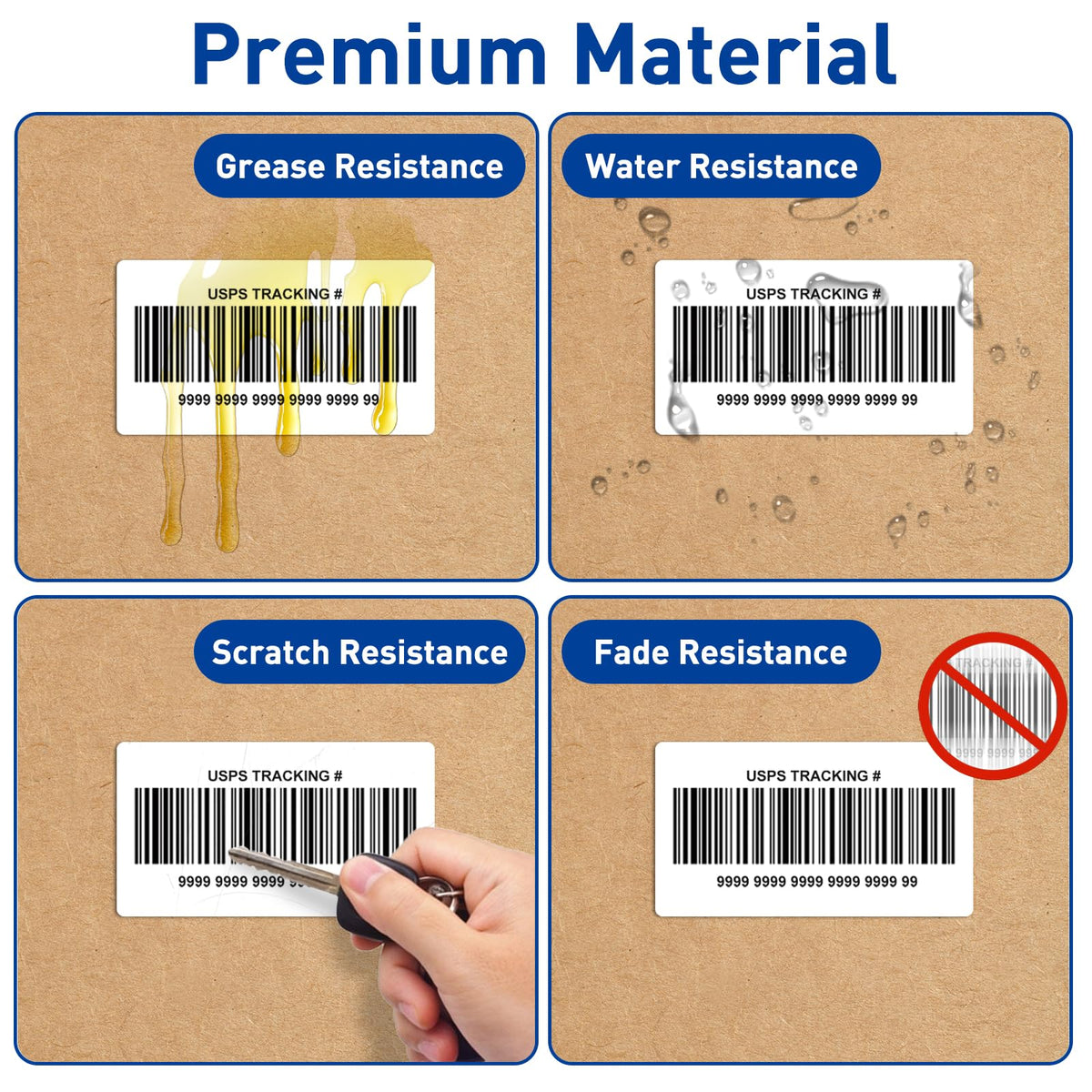 2.25" x 1.25" Direct Thermal Barcode Labels, 1000 Labels/roll