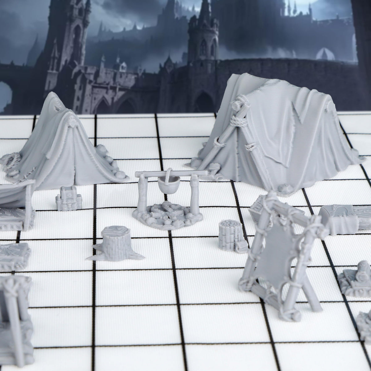 RPG Camp Terrain Set, Fantasy Scenery
