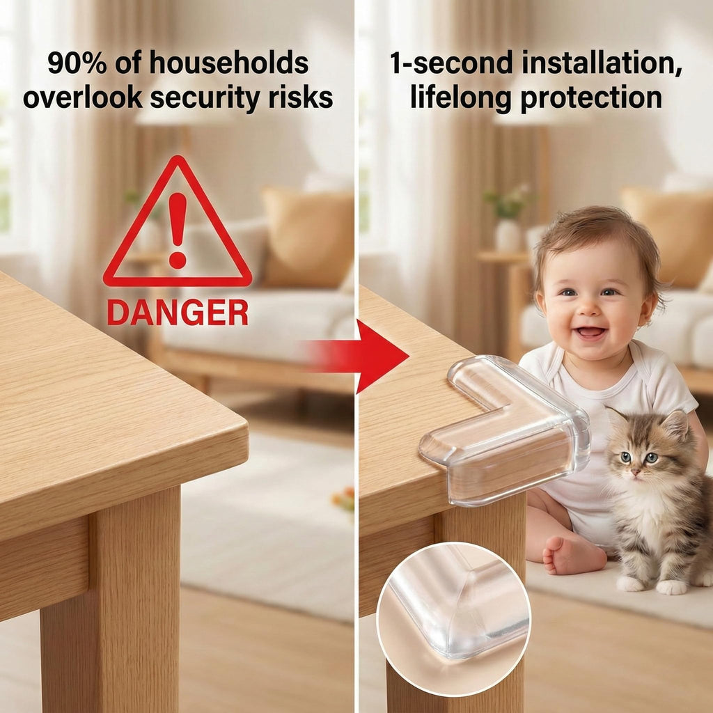 Corner Protectors for Toddlers 6 Pack, L-Shape Desk Table Edge Bumpers
