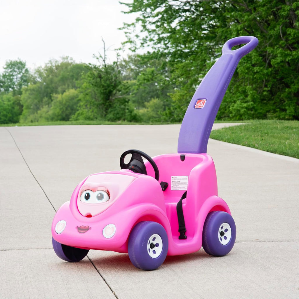 Step2 Push Around Buggy Kids Push Car, Ride On Toy, Stroller Substitute, Includes Seat Belt & Horn, Made of Durable