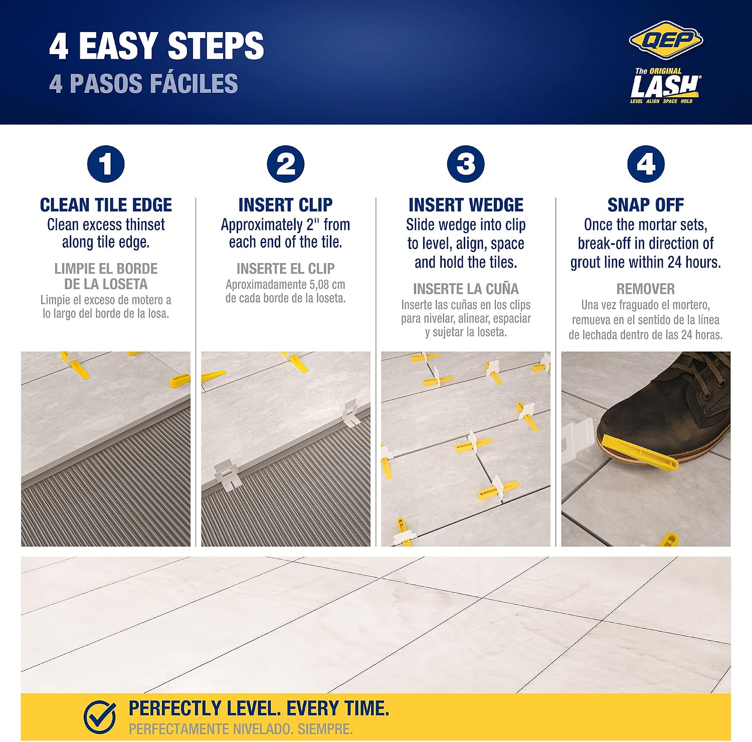 LASH Tile Leveling System, Part B, Wedges (300 Pack)