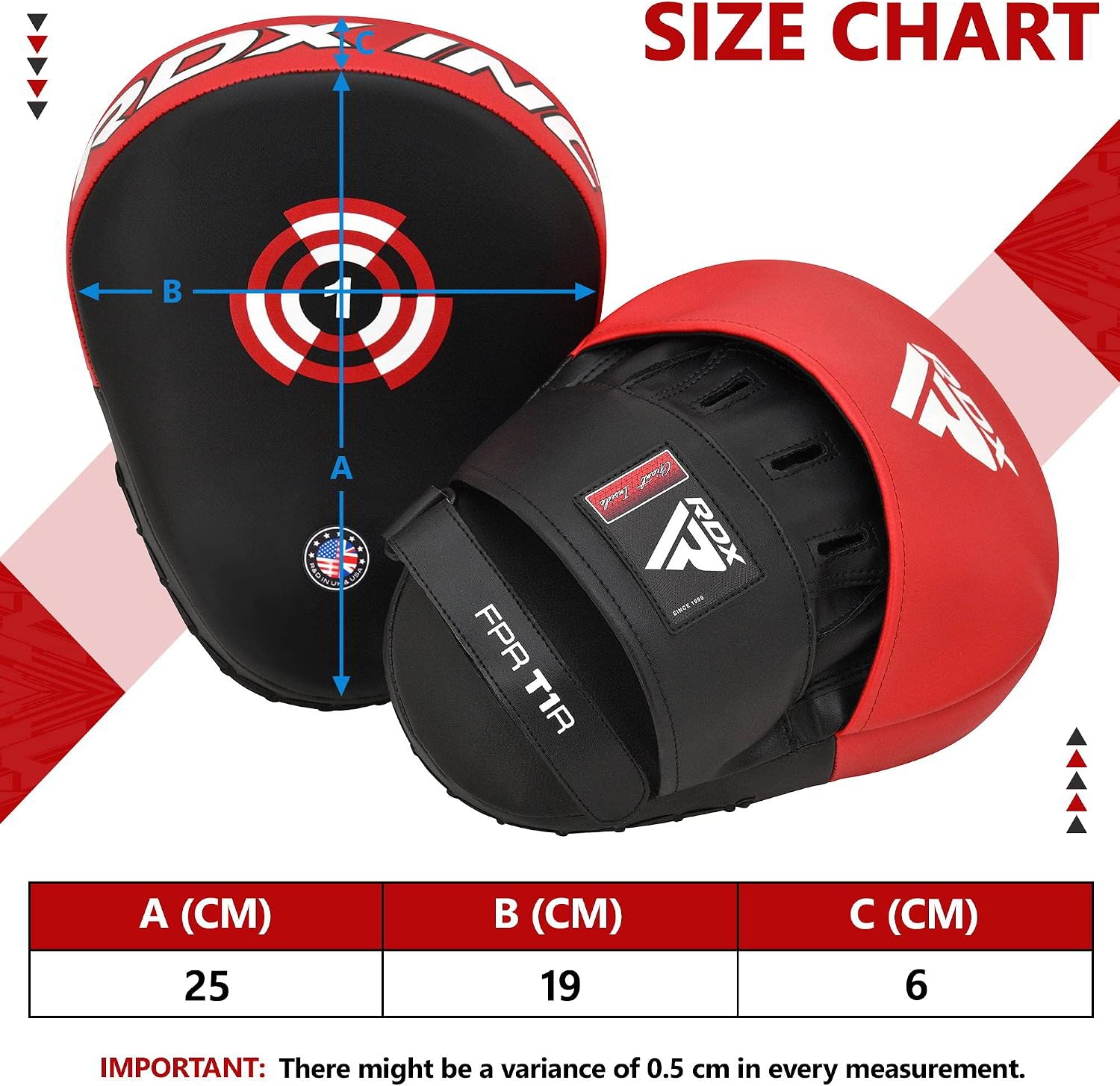 Boxing Pads Focus Mitts, Maya Hide Leather Curved Hook and Jab Target Hand Pads, Great for MMA, Kickboxing, Martial