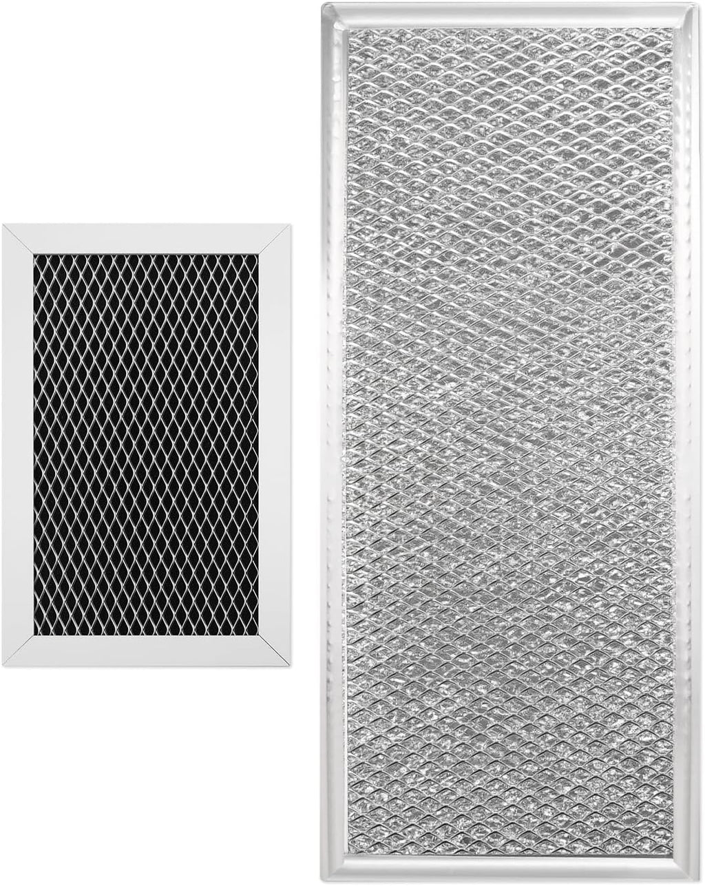 Microwave Grease & Charcoal Filter Set Fit for GE JVM6175SF1SS, JVM6175SK1SS, JVM6175SK2SS, JVM6175SK3SS