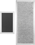 Microwave Grease & Charcoal Filter Set Fit for GE JVM6175SF1SS, JVM6175SK1SS, JVM6175SK2SS, JVM6175SK3SS