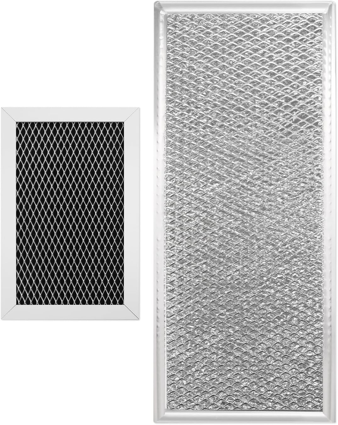 Microwave Grease & Charcoal Filter Set Fit for GE JVM6175SF1SS, JVM6175SK1SS, JVM6175SK2SS, JVM6175SK3SS