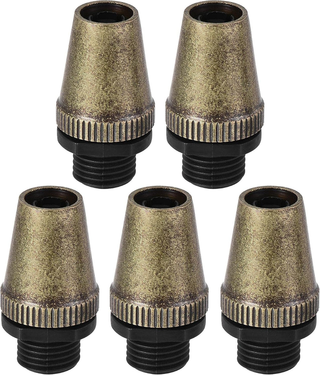 uxcell Cable Glands Strain Relief Cord Connector Grips Metal Bronze 5Pcs for Wiring Hanging Light Ceiling Pendant Lamp
