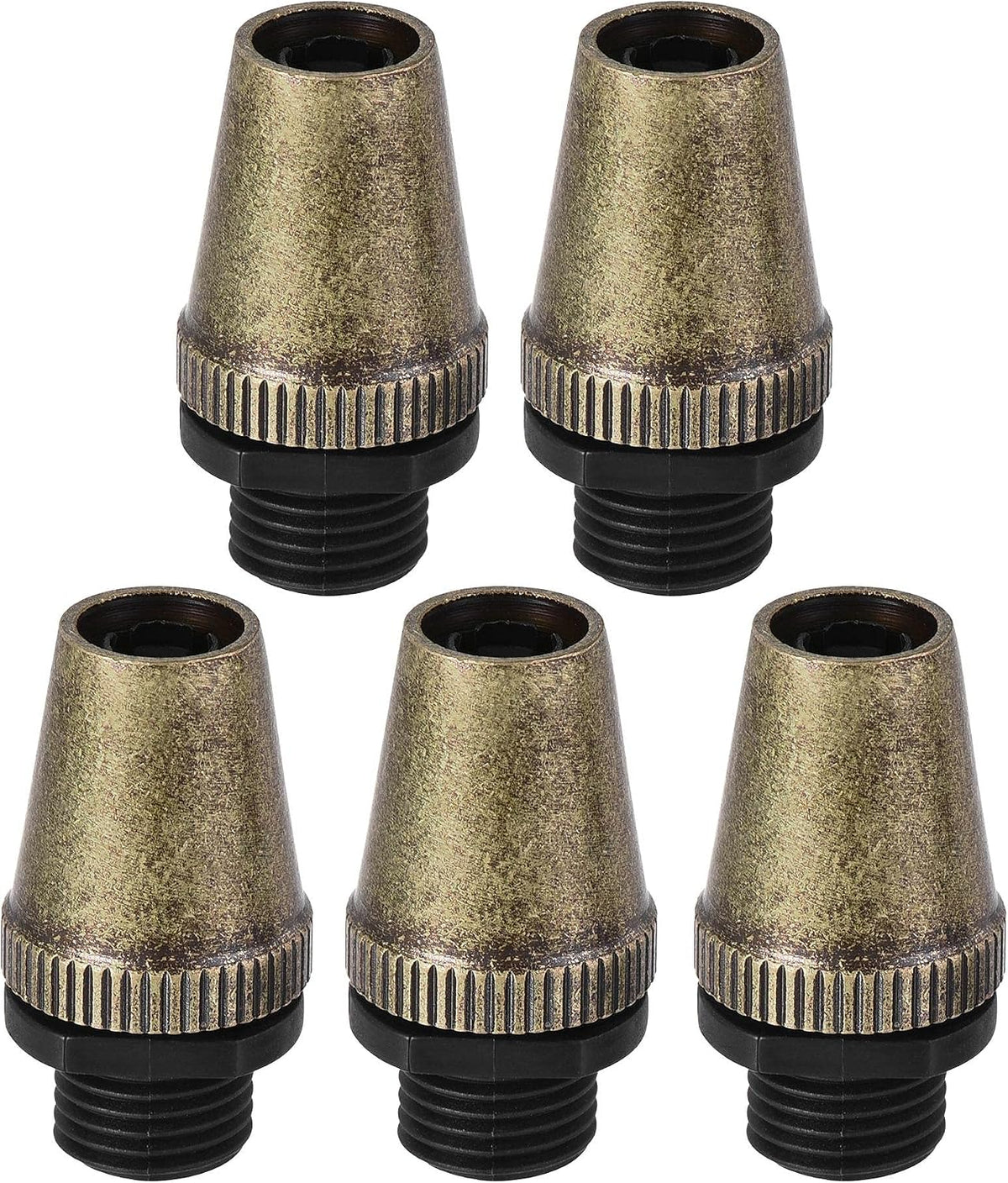 uxcell Cable Glands Strain Relief Cord Connector Grips Metal Bronze 5Pcs for Wiring Hanging Light Ceiling Pendant Lamp
