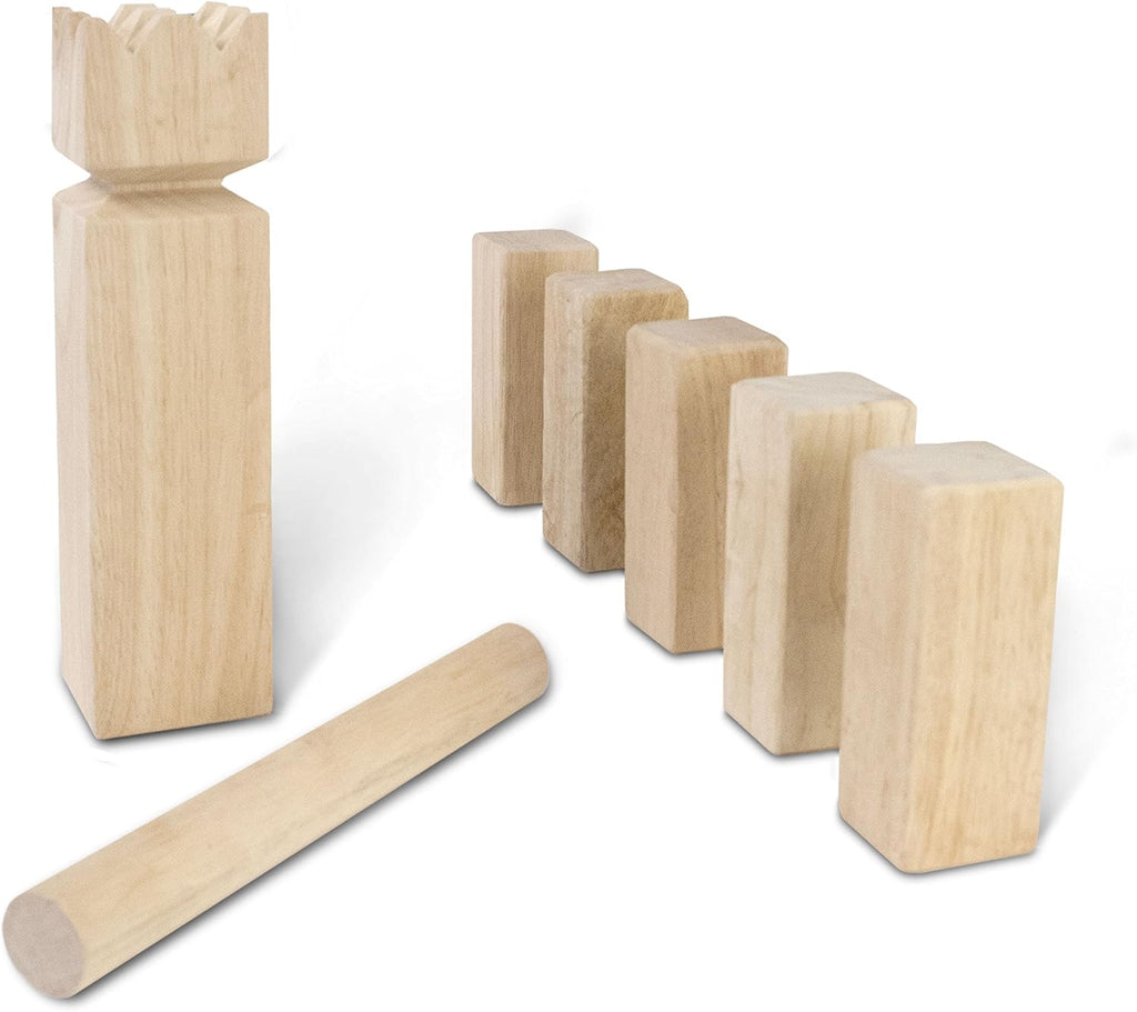 Kubb Premium Size Outdoor Tossing Game with Carrying Case, Instructions, and Boundary Marker