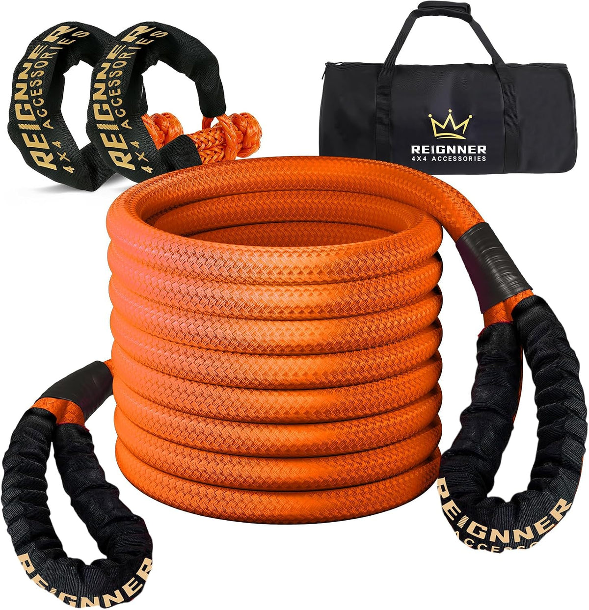 Kinetic Recovery Rope 1" x30ft Tow Rope with Soft Shackles
