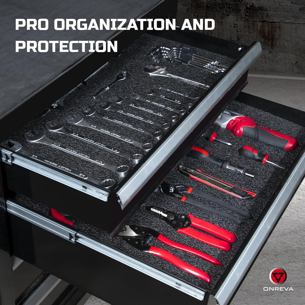 Tool Box Foam Organizer 16x12x1 inch 4Pack, Kaizen Sheets for Pro Tool Control, Custom Tool Shadow Inserts for Cases