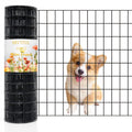 Black PVC Coated Welded Wire Fencing, 72in High x 100ft Long, 2 inch x 3 inch 16GA 2/3/4/5/6 Ft Tall Welded Wire