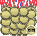 24 Pcs Blank Medals for Awards with Neck Ribbons | Custom Medals Winner Participation Blank Award Make Your Own Kit