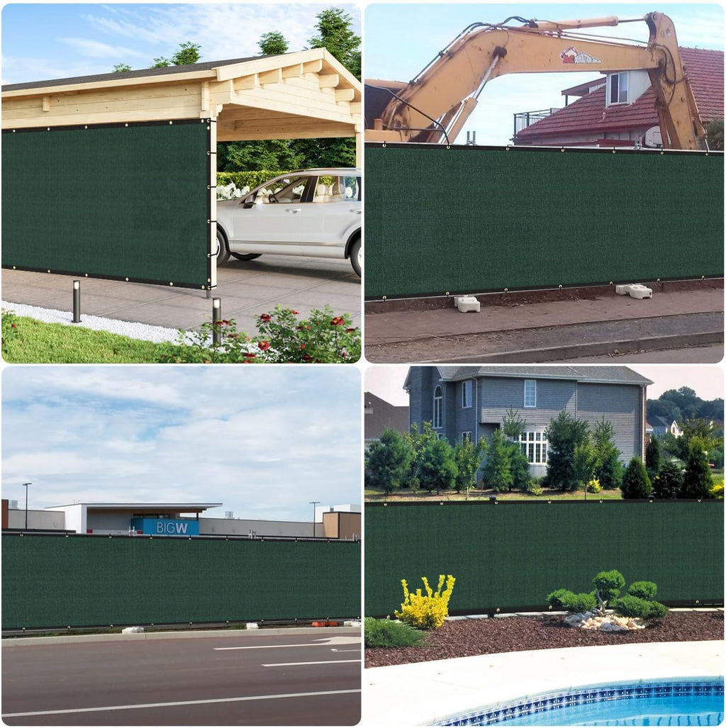 Sunrise 6' x 40' Privacy Fence Screen with Grommets, Outdoor Windscreen Fence Covering Privacy Screen UV Blockage for