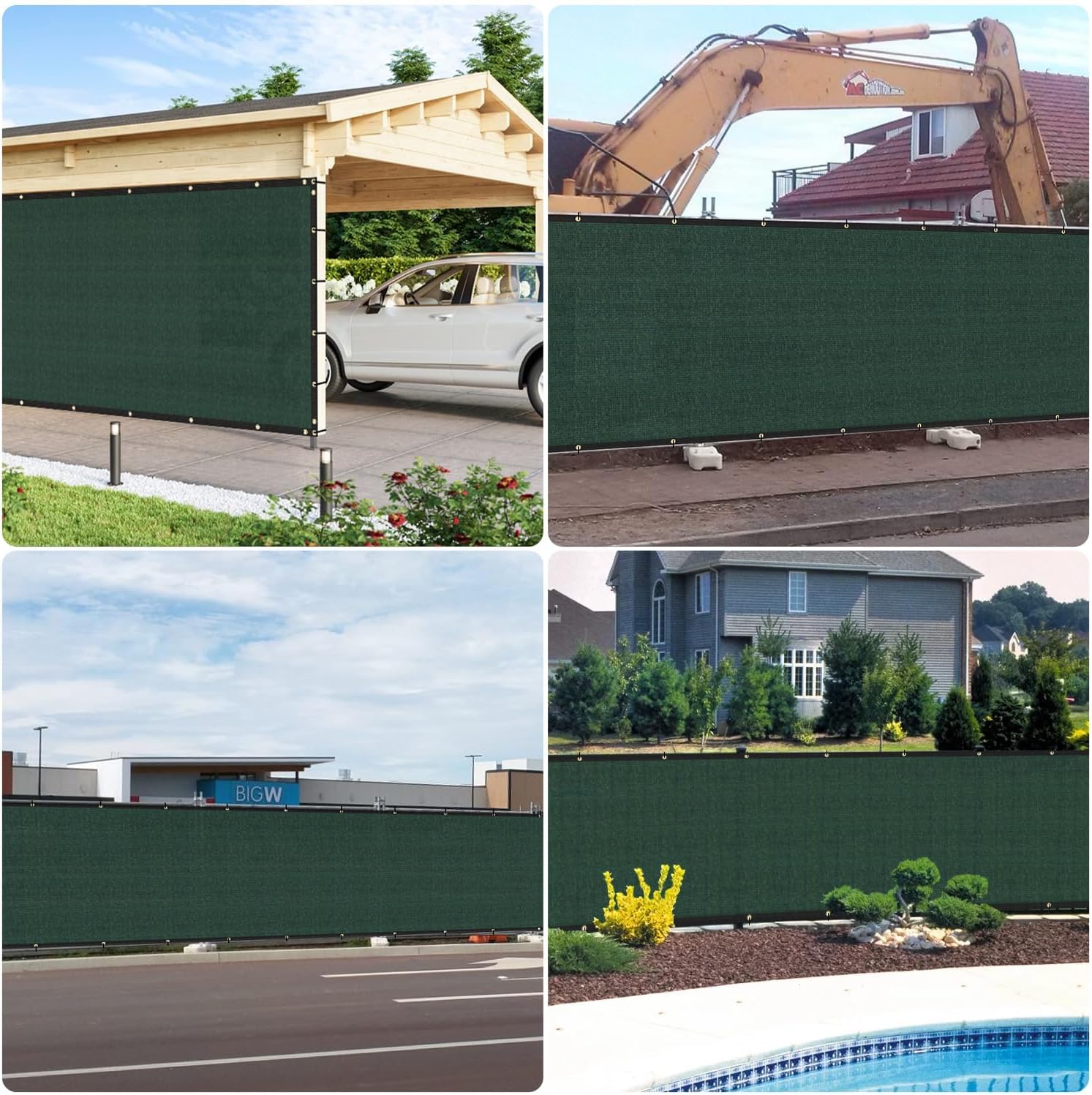 Sunrise 6' x 40' Privacy Fence Screen with Grommets, Outdoor Windscreen Fence Covering Privacy Screen UV Blockage for