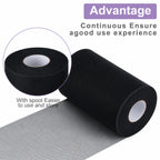 Black Tulle Fabric Rolls 6 Inch by 100 Yards Tulle Roll Spool Fabric