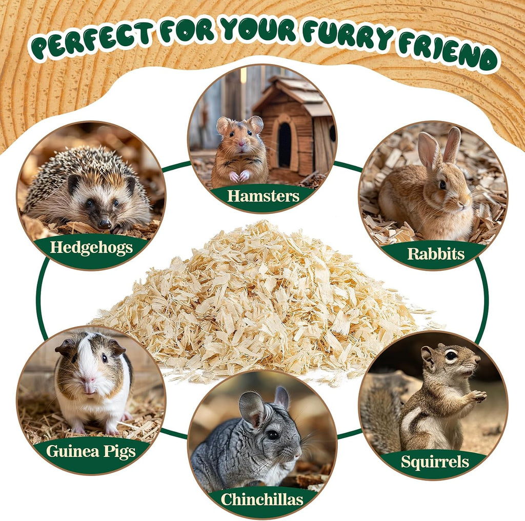 Hamster Bedding - Aspen Shavings Small Animal Pet Bedding | Aspen Bedding for Small Animals, Guinea Pigs, Rabbits