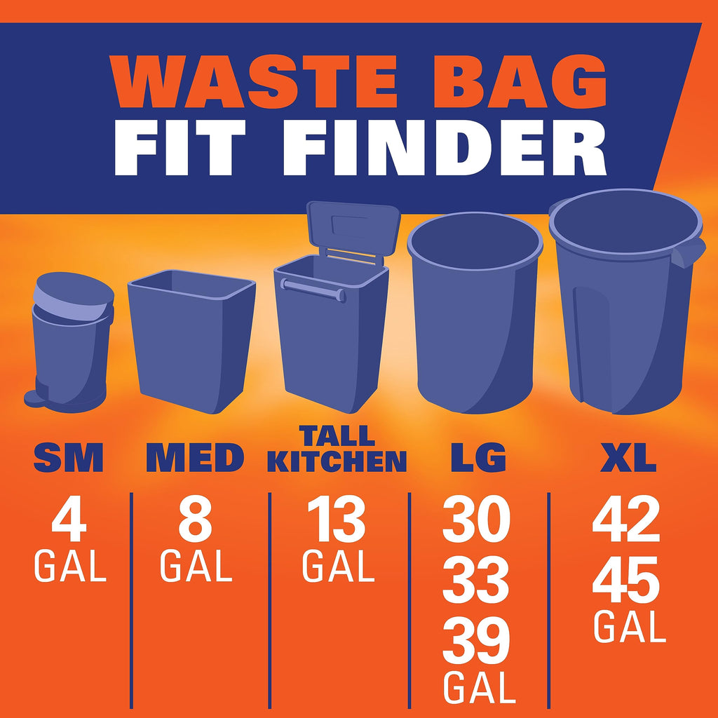 Blue Trash Bags, Blue, 13 Gallon, 60 Count