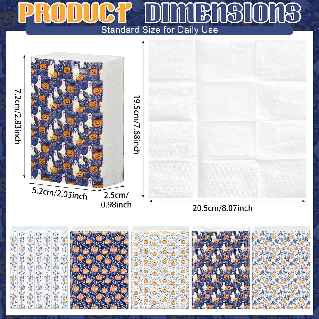 20 Pack Fall Pocket Tissues Packs Travel Size Bulk, Elegant