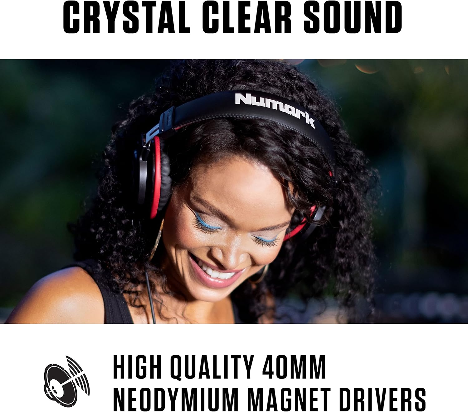 HF175 Closed-Back DJ Headphones | 40mm Drivers, Flexible Headband, Swivel Cups, Closed-Back Design, 3m Cable