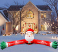 10FT Giant Christmas Inflatable Santa Claus Outdoor Decorations, Hug Santa Inflatable Built-in LED Light